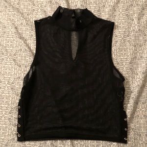 mesh crop top